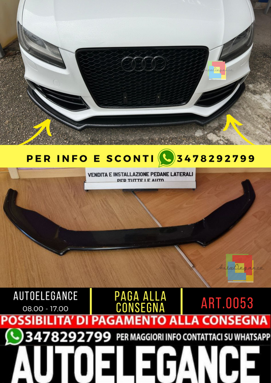 🔥0053 SPLITTER ADATTO PER AUDI A5 COUPE + SPORTBACK  NERO LUCIDO🔥