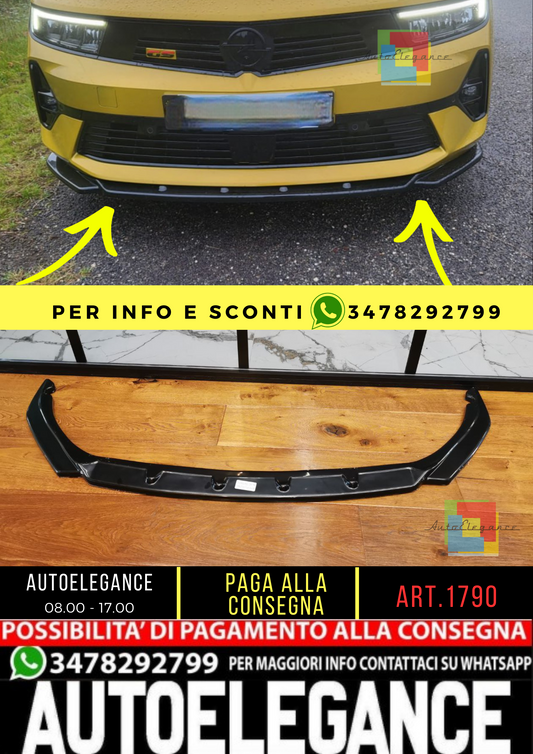 🔥1790 SPLITTER SUITABLE FOR OPEL ASTRA L 2020+ STANDARD GLOSSY BLACK🔥 