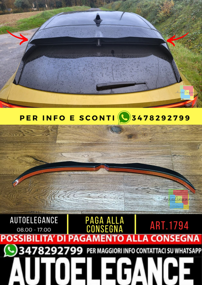 🔥1794 SPOILER ADATTO PER OPEL ASTRA L 2020+ STANDARD NERO LUCIDO🔥