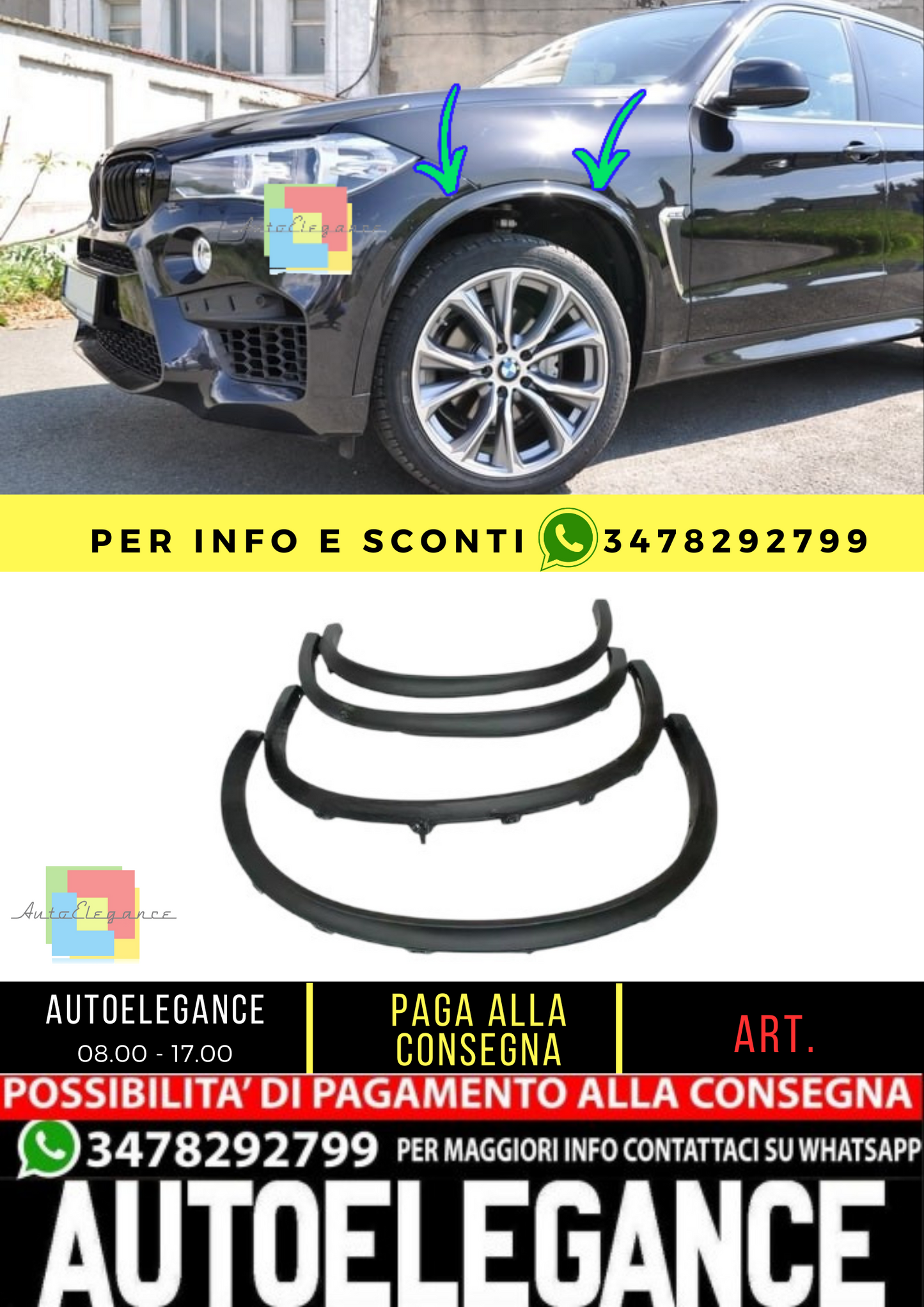 💥Set passaruota larghi per Bmw X5 (F15) (2013-2018) Paraurti standard💥