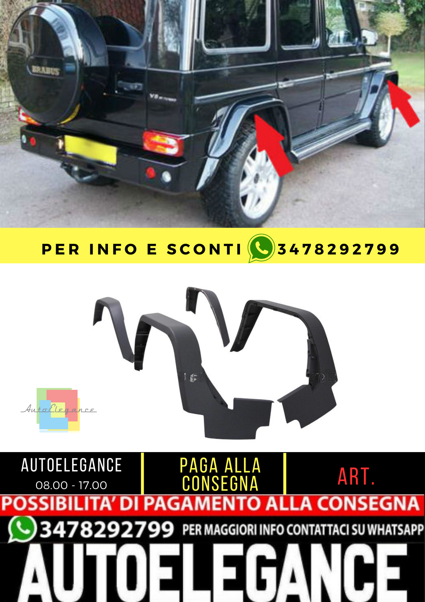 🔥Set di passaruota larghi AMG Look per Mercedes Classe G (W463) (1989-2013)🔥