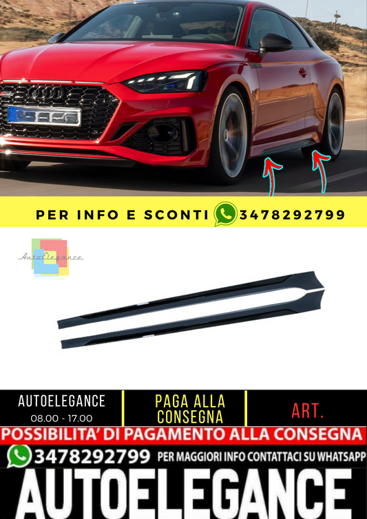 🔥Minigonne laterali adatte per Audi A5 F5 Sportback Facelift 20-Up RacingLook🔥