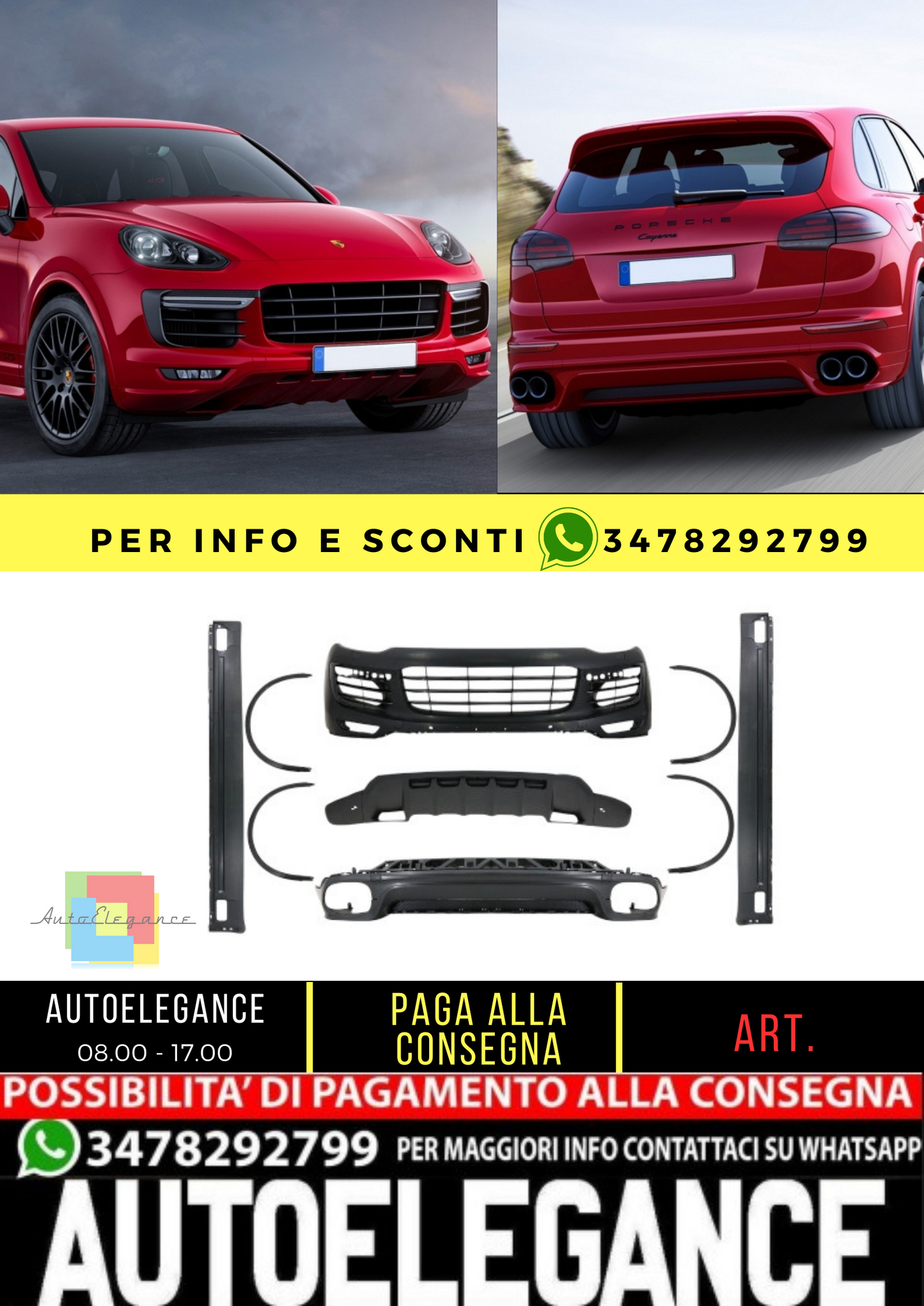 💥BODYKIT SUITABLE FOR Porsche Cayenne Facelift (2014-2017) GTS Design💥 