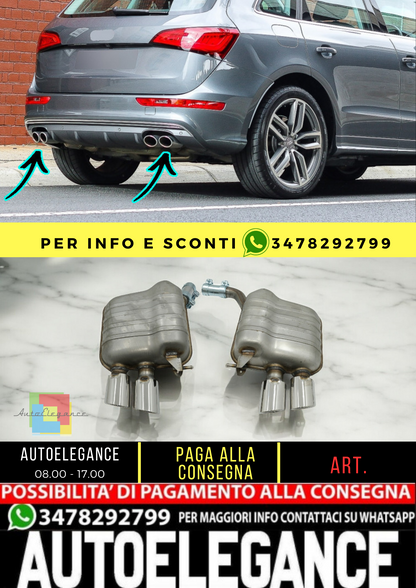 ✨Sistema di scarico completo con doppi terminali di scarico adatti per Audi Q5 ✨
