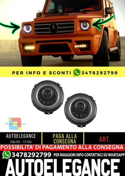 🔥Fari a LED adatti per Mercedes Classe G W463 05-17 Bi-Xenon M-Look 🔥