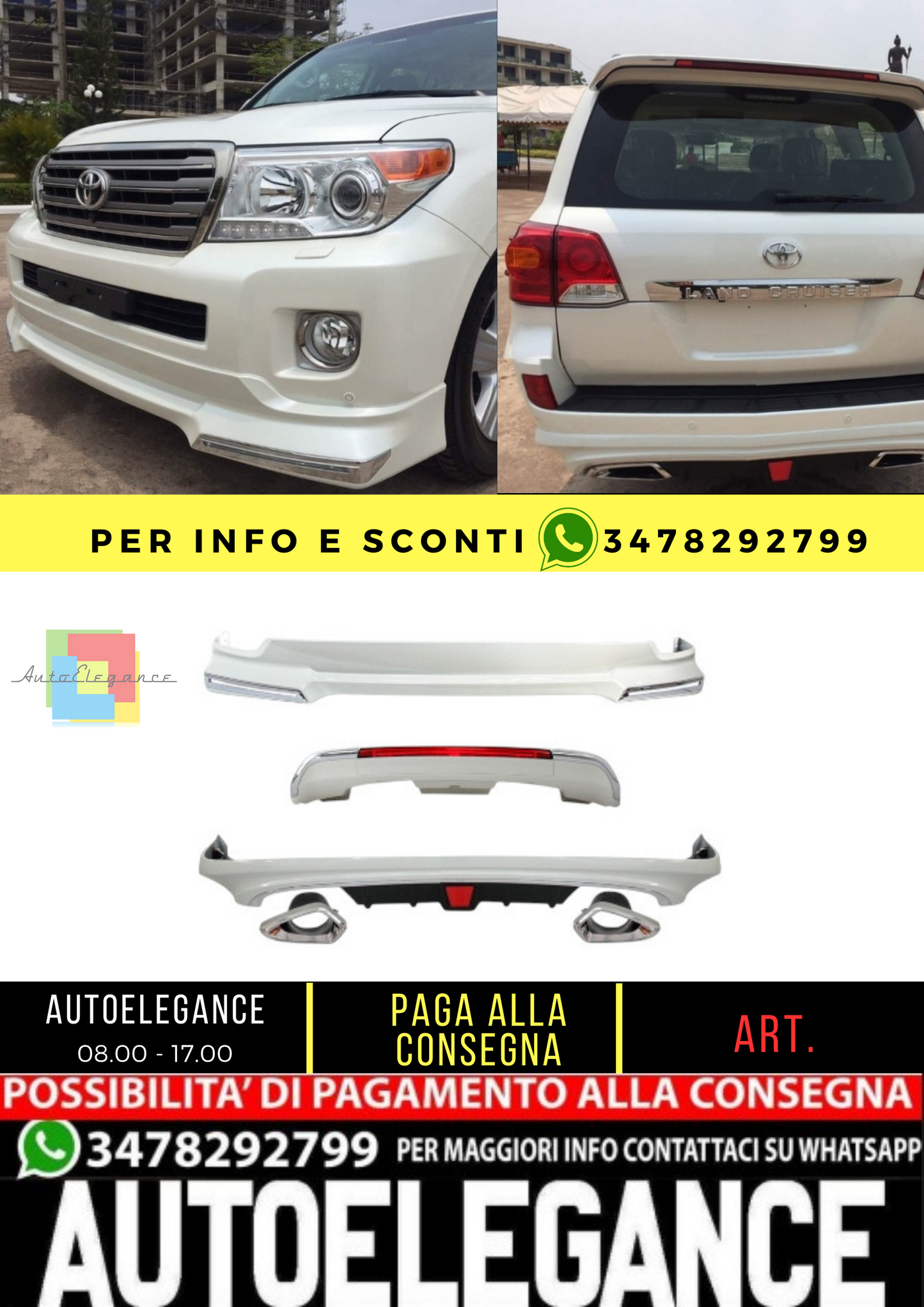 🔥BODYKIT SUITABLE FOR Toyota Land Cruiser V8 FJ200 (from 2015 onwards)🔥