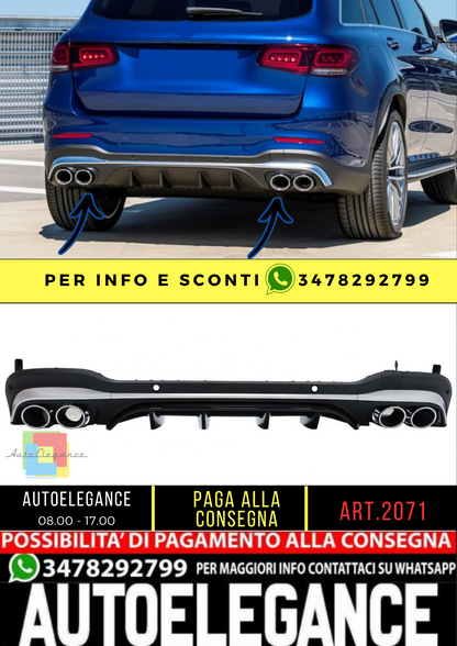 ✨2071 DIFFUSORE ADATTO PER MERCEDES BENZ GLC X253 LIFT 20+ SUV PROFILO GRIGIO ✨