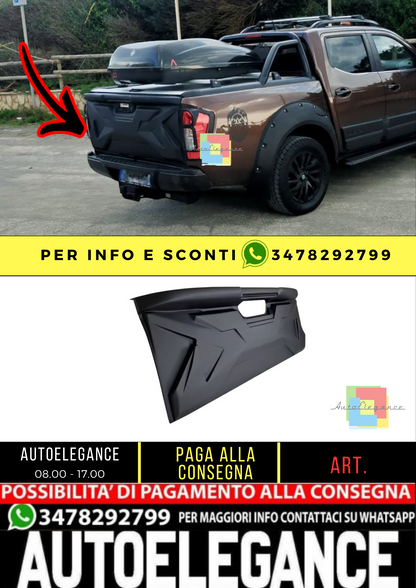 ⭐Protezione portellone per Nissan Navara D23 14+NP300 nero opaco tailgate cover⭐