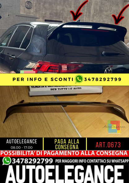 ⭐0673 VW GOLF 8 VIII 19+ SPOILER TETTO POSTERIORE LOOK RLINE NERO LUCIDO ABS ⭐