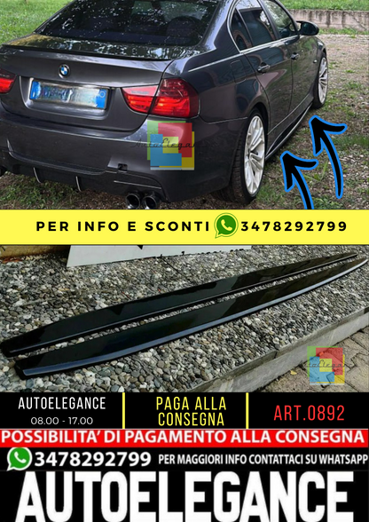 0892⭐BMW SERIE 3 F30 F31 SPLITTER SOTTO MINIGONNE LATERALI SOTTOPORTA  ABS⭐