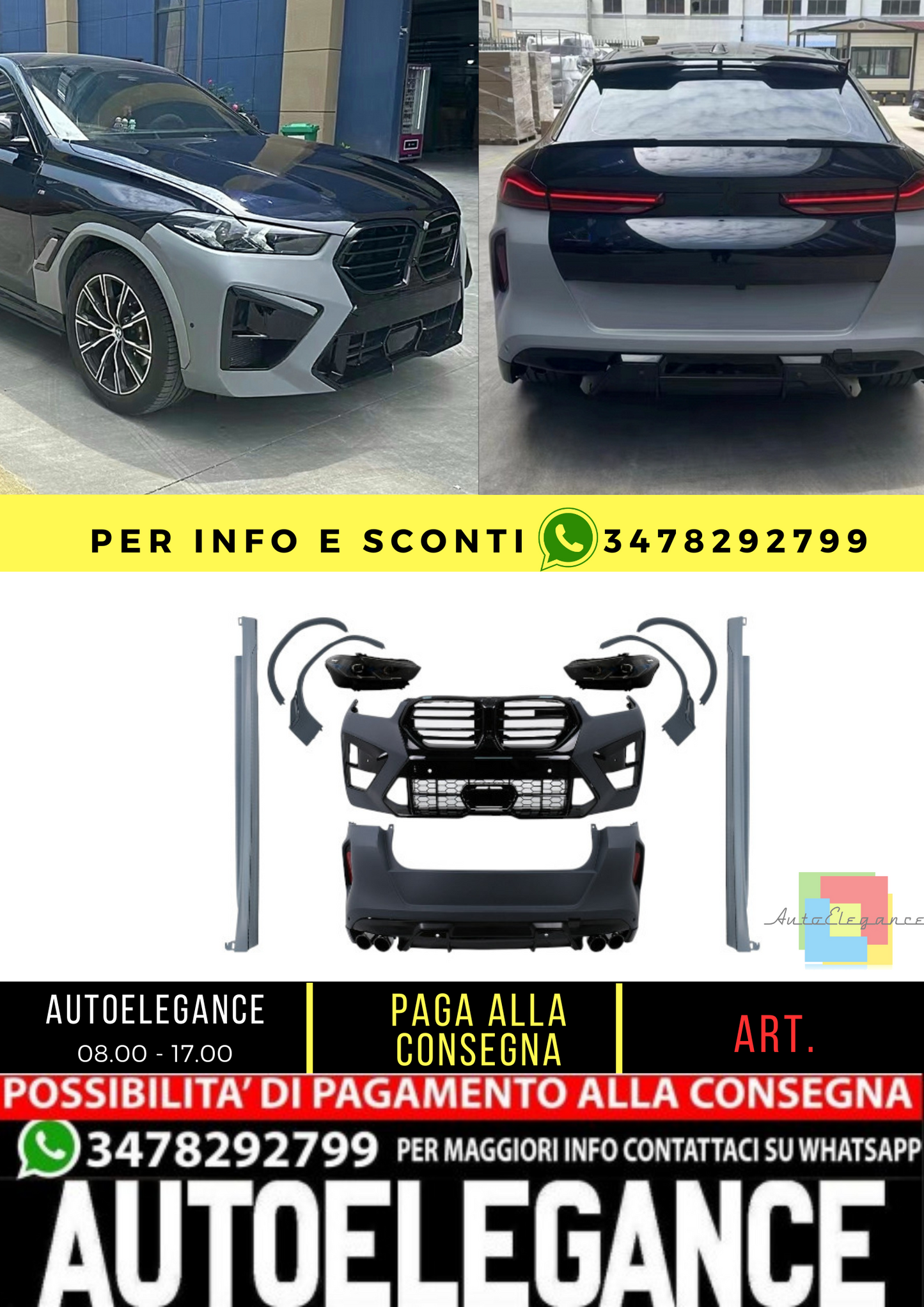 💥BODYKIT SUITABLE FOR BMW X6 G06 (2018-2022) Conversion to LCI X6M design💥 