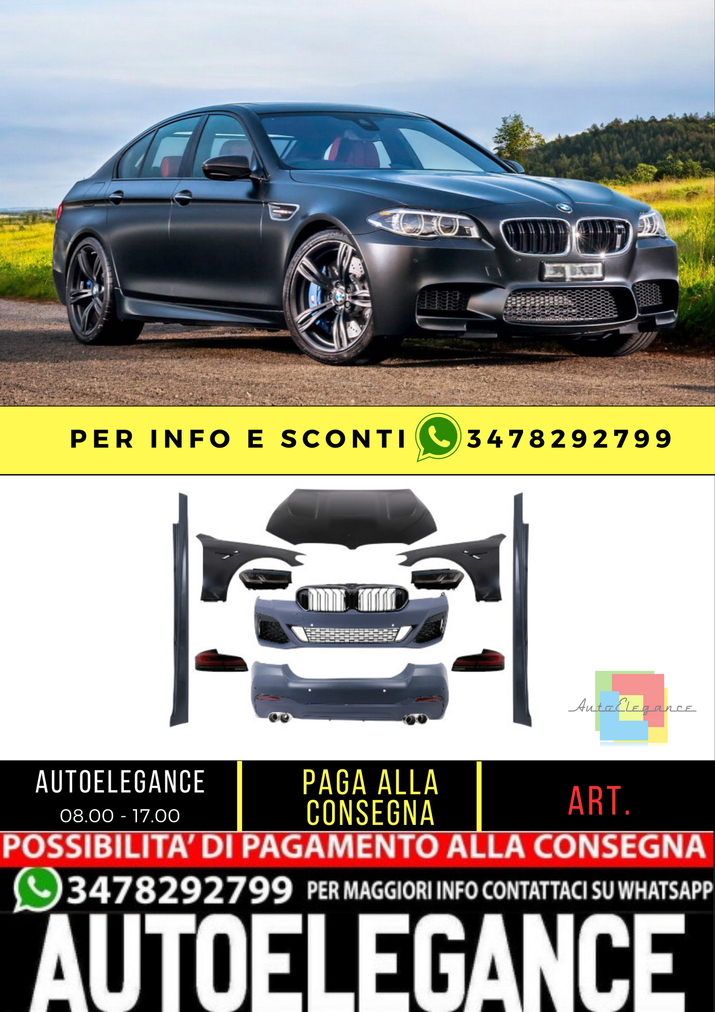 💥BODYKIT SUITABLE FOR BMW 5 Series F10 10-17 Conversion to G30 LCI design💥 