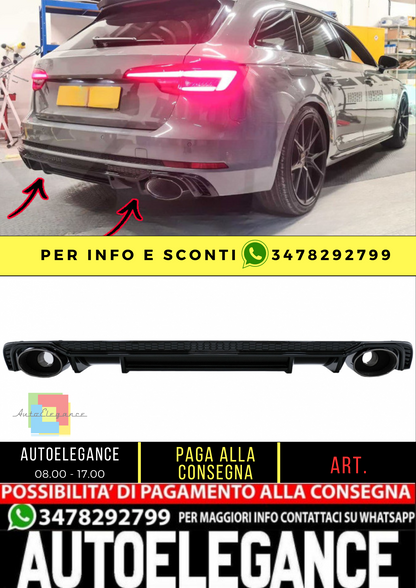 💥DIFFUSORI ADATTO PER Audi A4 B9 8W 16-18 Berlina Avant per paraurti S Line💥