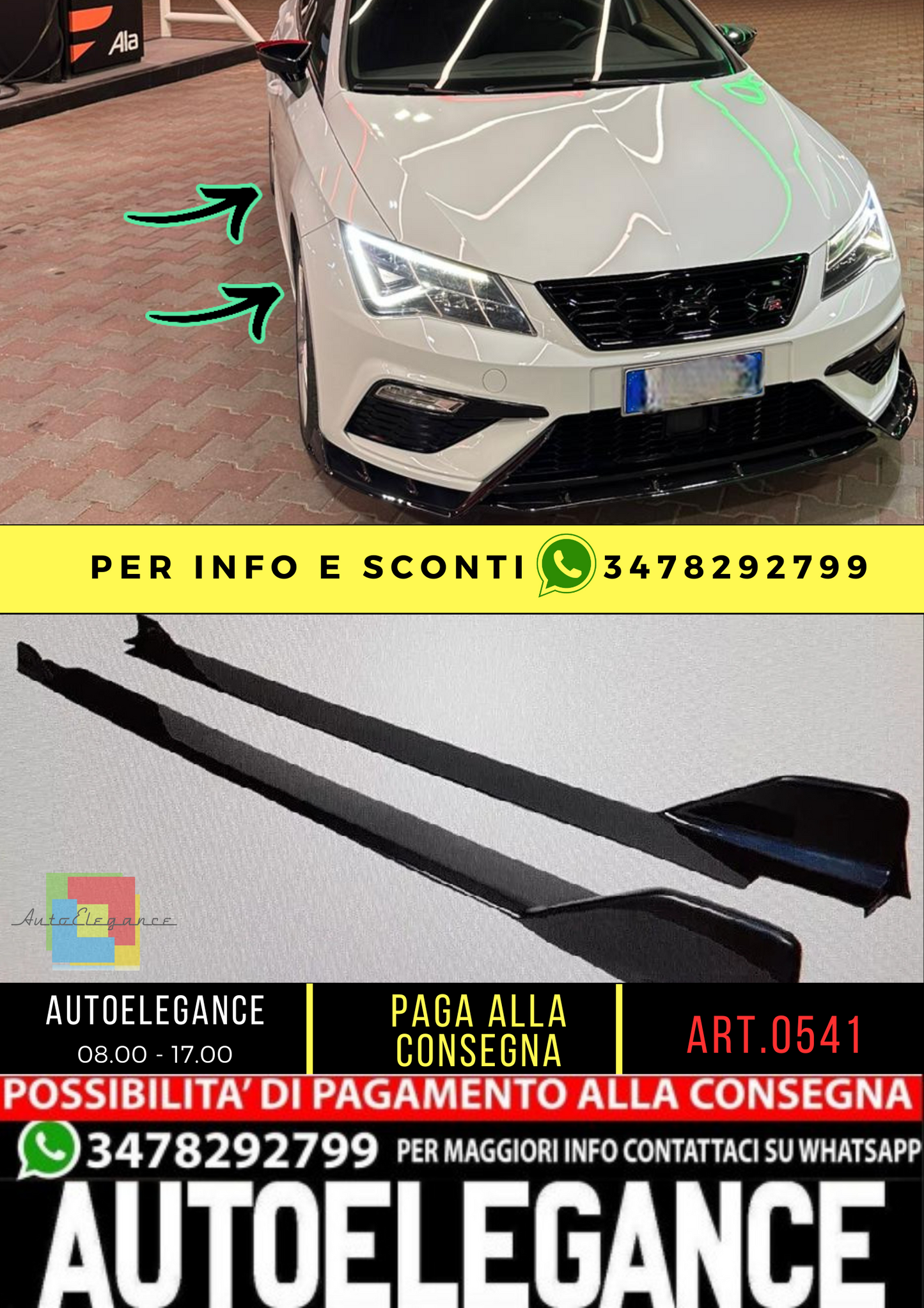 0541 UNDER SKIRTS SUITABLE FOR LEON 5F MK3 2012-2020 LOOK 