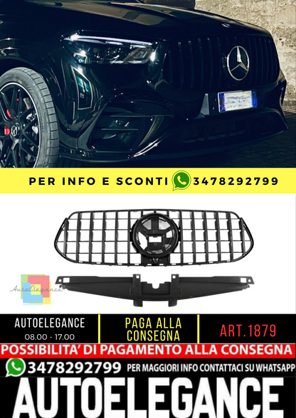 🔥1879 GRIGLIA ADATTA PER MERCEDES GLE W167 2024+ AMG LOOK GT NERO LUCIDO🔥