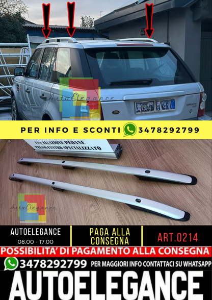 0214✨MANCORRENTI RANGE ROVER SPORT 05-12 BARRE SUL TETTO PORTAPACCHI SATINATI✨