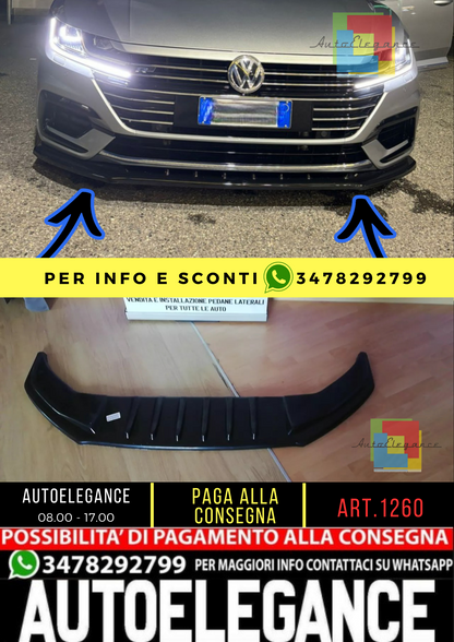 1260⭐SPLITTER SUITABLE FOR VW ARTEON 2017-2020 RLINE GLOSSY BLACK⭐ 