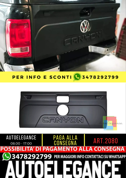 🔥2080 TAILGATE PROTECTOR SUITABLE FOR VW AMAROK 10-21 MATT BLACK (CANYON)🔥 