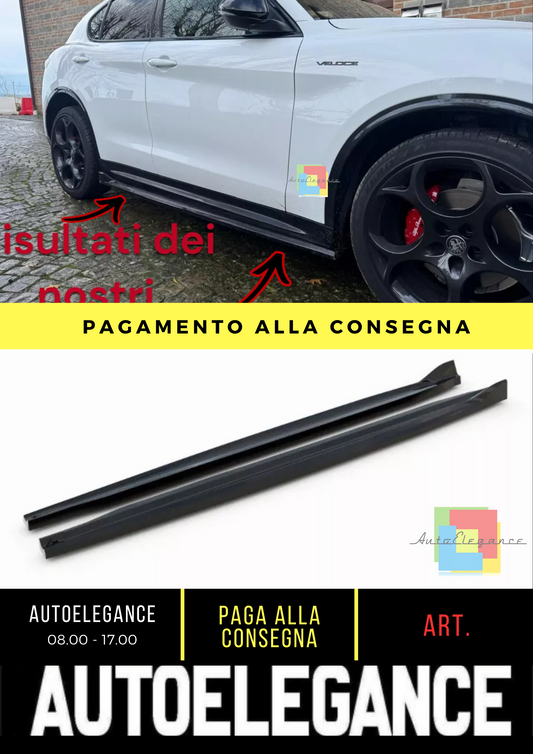 ⭐Minigonne Laterali Diffusori ADATTO PER Alfa Romeo Stelvio Quadrifoglio Mk1⭐