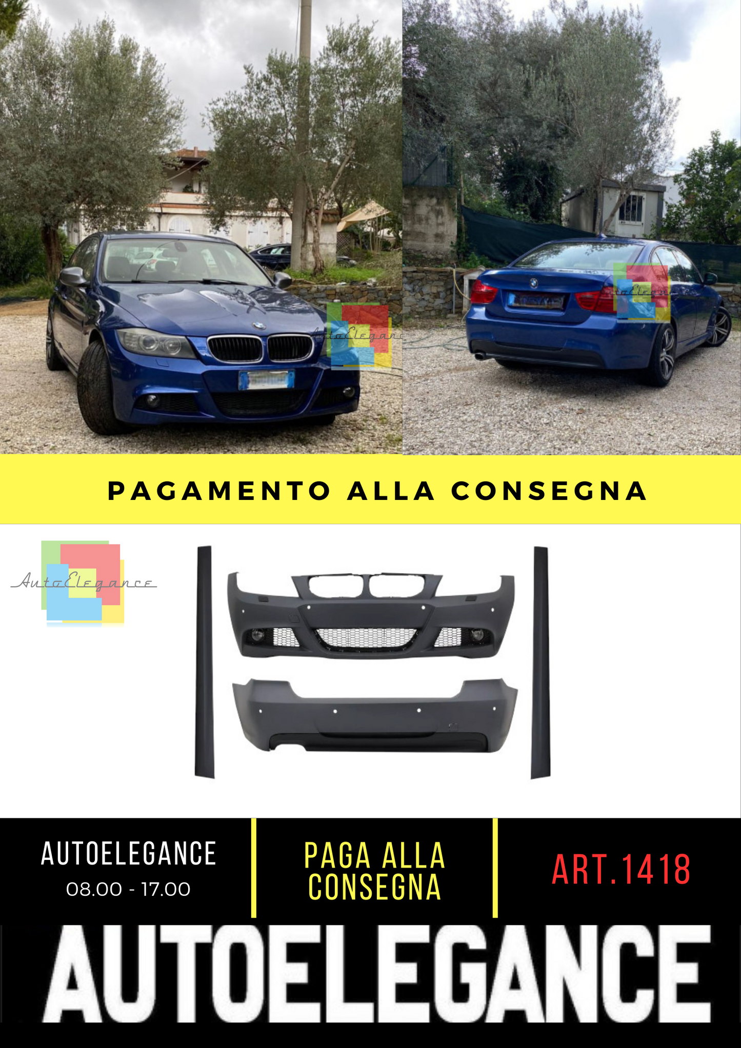1418🔥BODYKIT SUITABLE FOR BMW 3 SERIES E90 2008-2011 MTECH LOOK SPORTY DESIGN🔥 