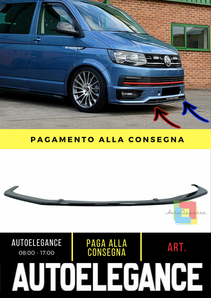 💎Splitter adatto per VW Transporter T6 SPORTLINE 15-up nero lucido💎