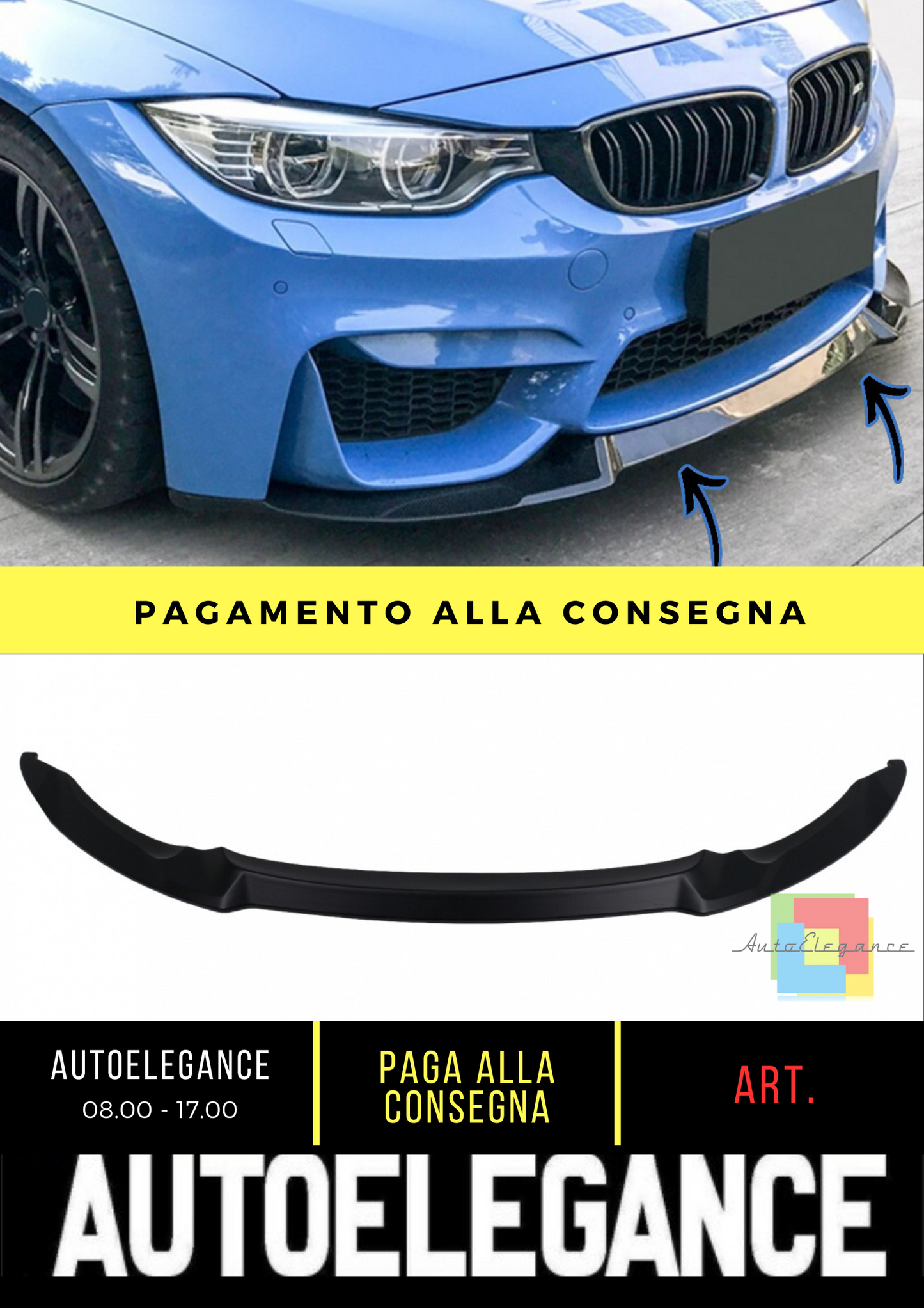 ⭐SPLITTER ADATTO PER BMW F80 M3 Berlina F82 M4 Coupé F83 M4 Cabrio 14-19 ⭐