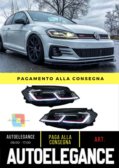 ⭐Fari a LED adatti per VW Golf 7 17-Up GTI Look con luci di svolta dinamiche ⭐