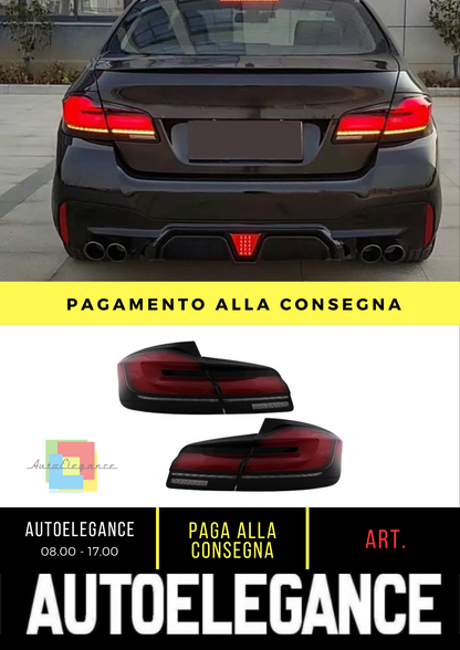 ⭐Fanali posteriori a LED adatti per BMW Serie 5 F10 11-17 con aggiornamento din⭐