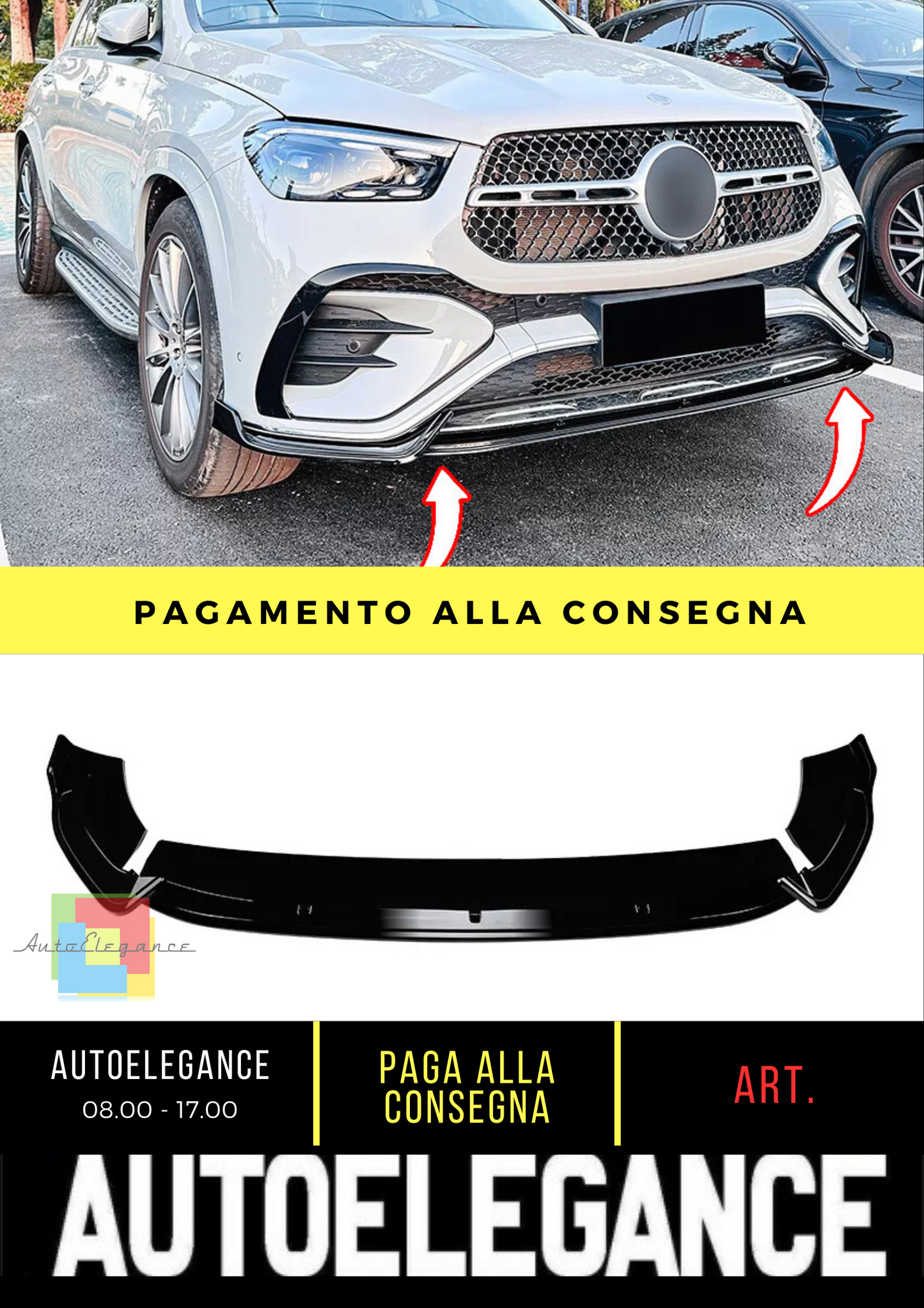 ✨SPLITTER ADATTO PER MERCEDES GLE V167 C167 FACELIFT AMG 2024+✨