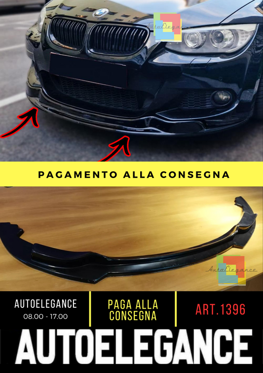 1396⭐SPLITTER ADATTO PER BMW SERIE 3 E92 E93 2009-2013 M3 MSPORT NERO LUCIDO⭐