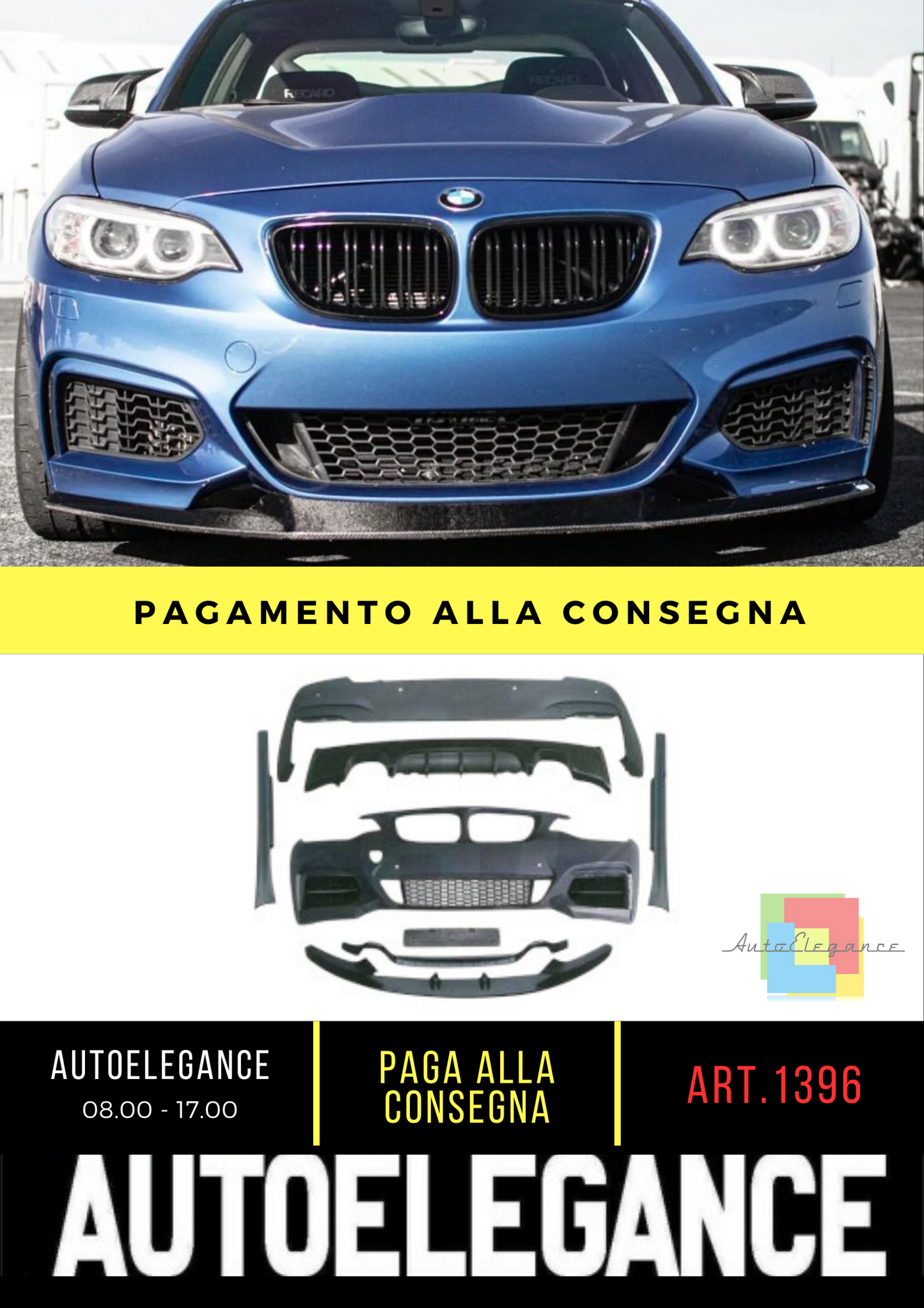 ⚡BODYKIT SUITABLE FOR BMW 2 Series F22 Coupe F23 Cabrio (2014-2017) Msport Design⚡