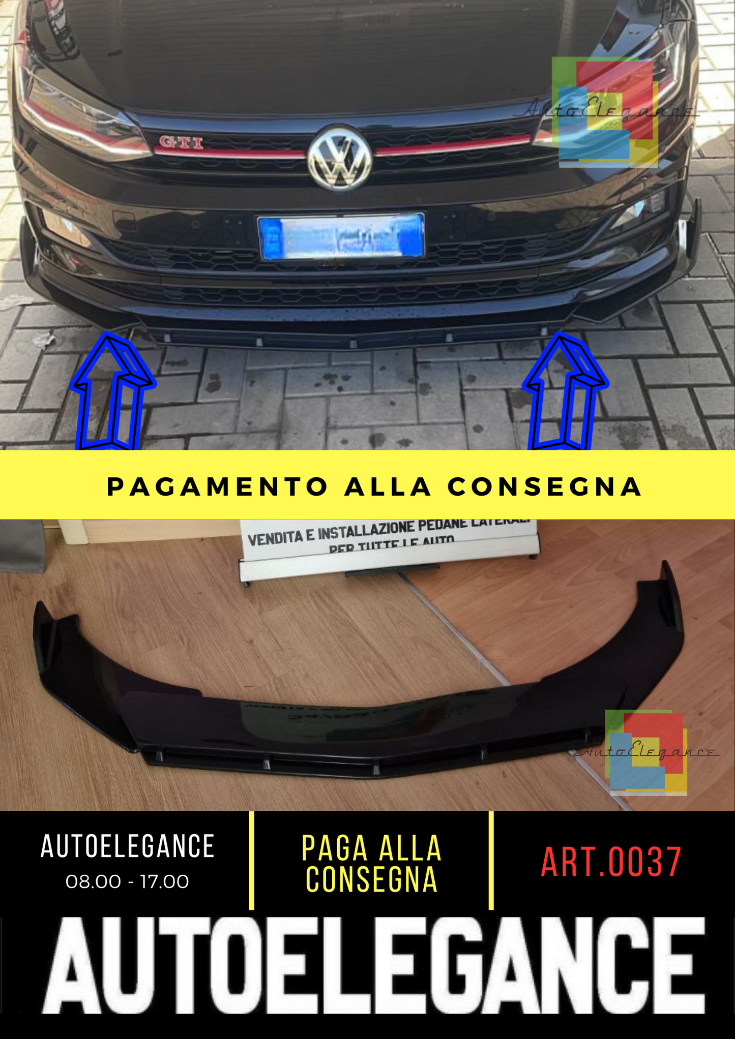 ✨0037 SPLITTER ADATTO PER VW Polo Aw1  gti✨
