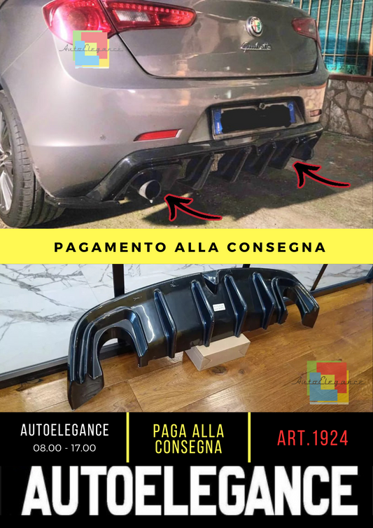 1924💫DIFFUSORE ADATTO PER ALFA ROMEO GIULIETTA LOOK TUNING NERO LUCIDO💫