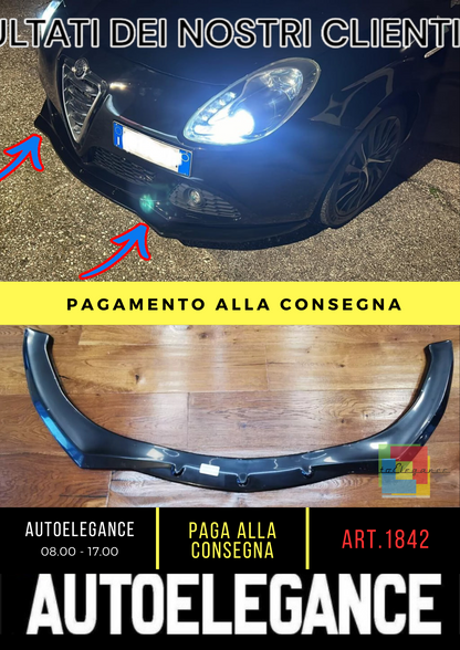 1842 ⭐SPLITTER ADATTO PER ALFA ROMEO GIULIETTA 2010-2020 NERO LUCIDO⭐
