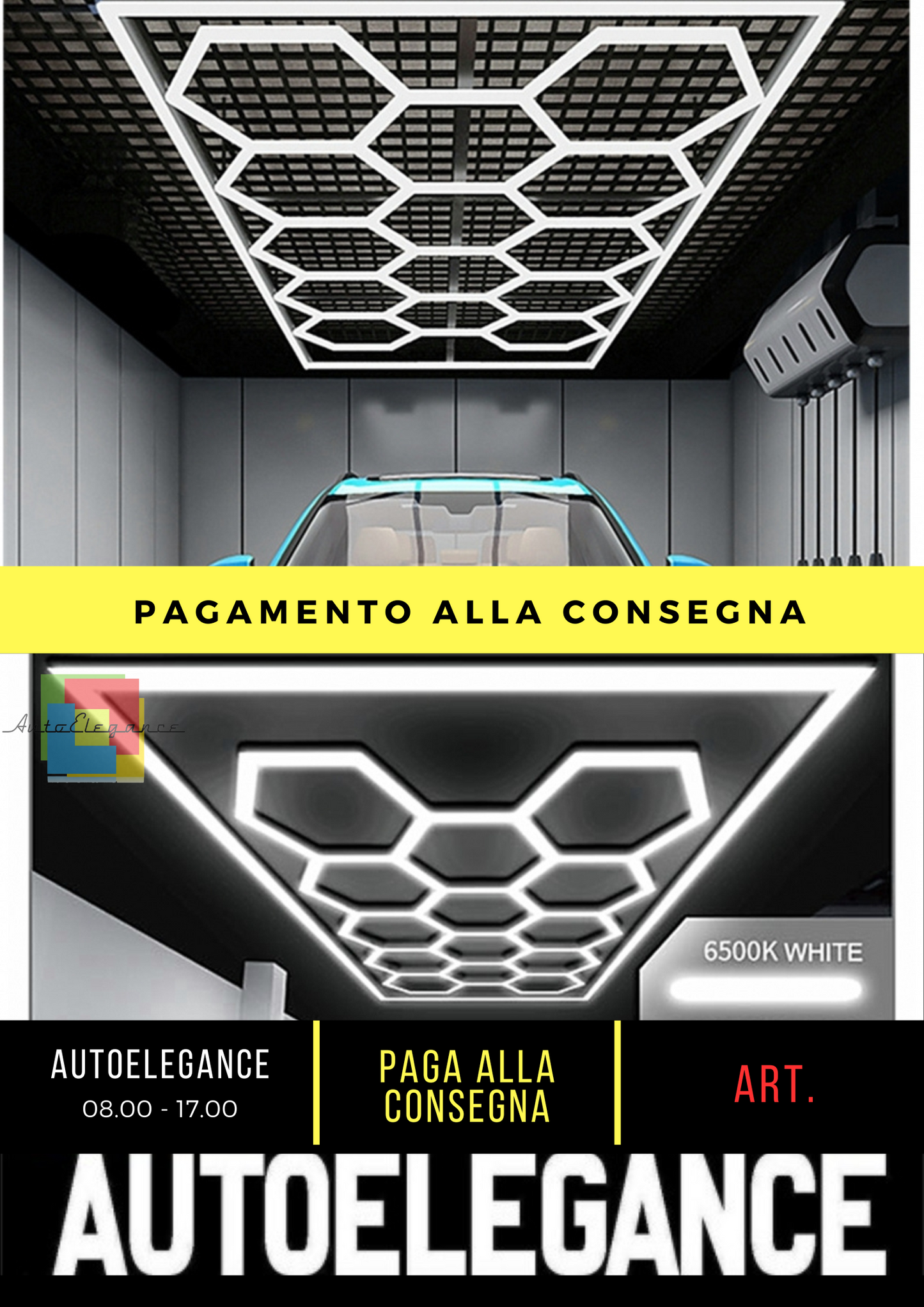 🔆🌟Sistema di illuminazione a soffitto Hexagon HoneyComb 3,94 x 2,29 m🌟🔆