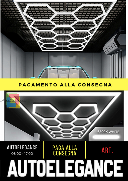 🔆🌟Sistema di illuminazione a soffitto Hexagon HoneyComb 3,94 x 2,29 m🌟🔆