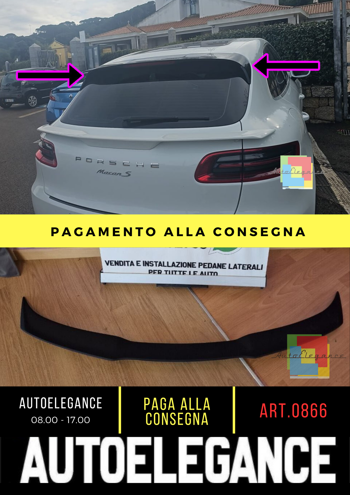 0866🔥spoiler ADATTO PER Porsche Macan S (2014-2023)🔥