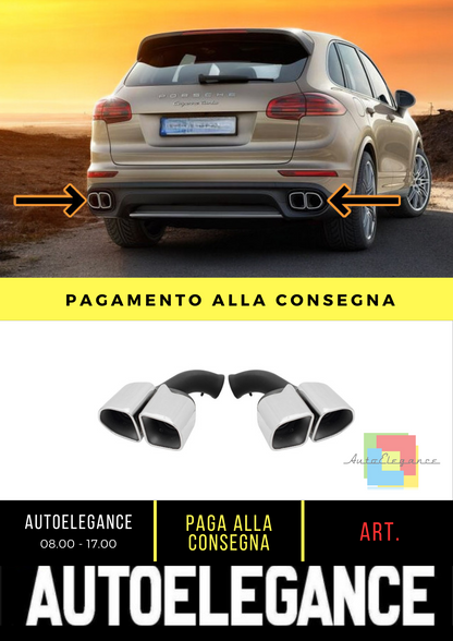 ⭐🔥Punta di scarico ADATTO PER Porsche Cayenne 14-17🔥⭐