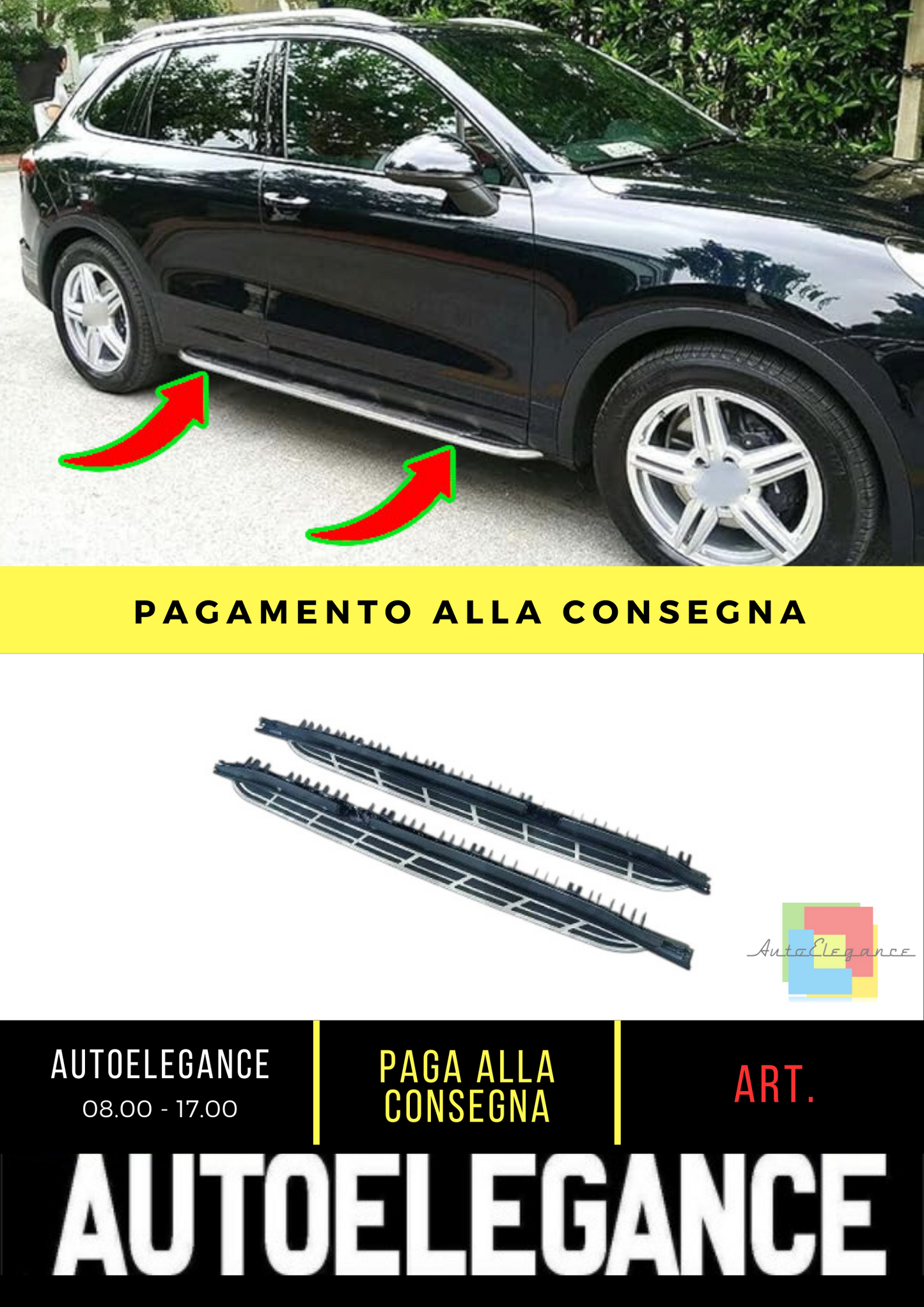 ⭐SET DI PEDANE ADATTO PER Porsche Cayenne 18⭐