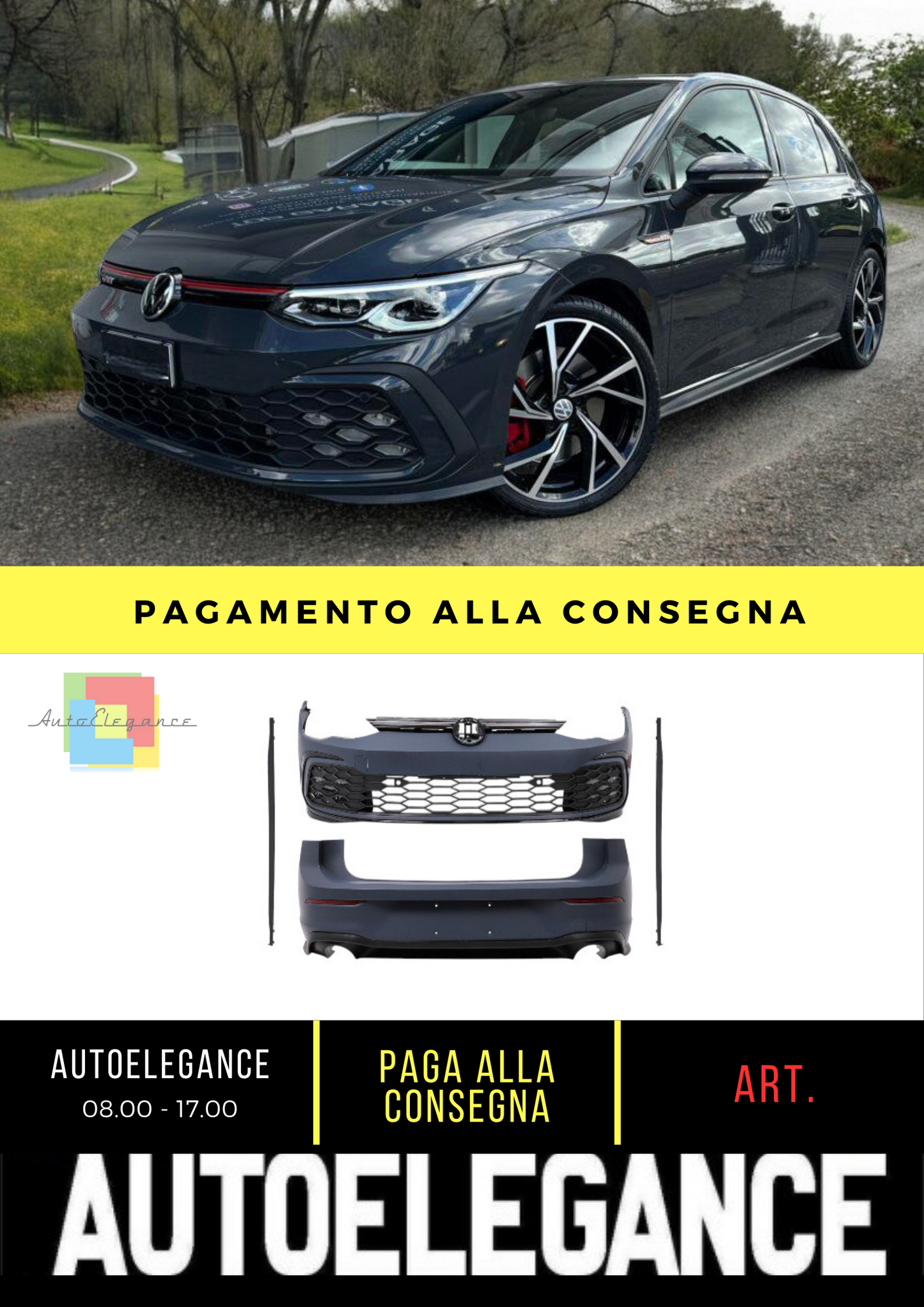 ⭐BODYKIT SUITABLE FOR VW Golf VIII Hatchback Mk8 MQB 20-23 GTI Design⭐ 