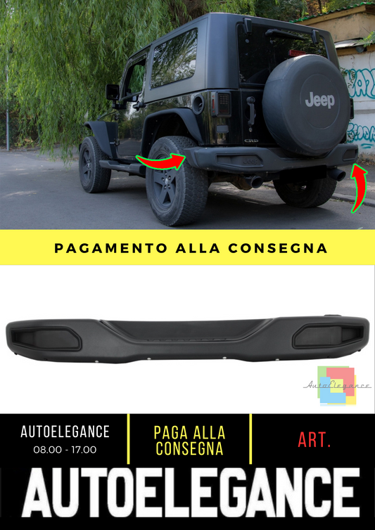 💥Paraurti posteriore in metallo adatto per Jeep Wrangler Rubicon JK 07-17 💥