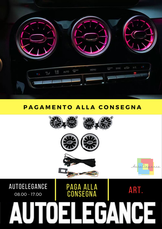 ⭐Griglie di ventilazione anteriori AC 64 colori adatte per Mercedes Classe E ⭐