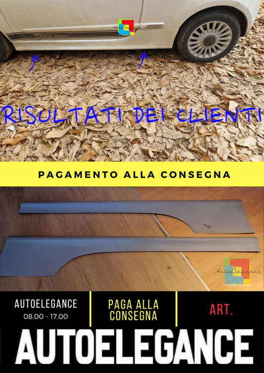 ⭐0089 MINIGONNE ADATTE PER FIAT 500 LOOK S SPORT GREZZE LOOK SPORTIVE ⭐