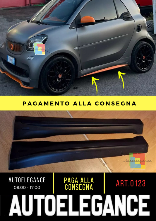 ✨0123 MINI SKIRTS SUITABLE FOR SMART 453 FOR TWO ABS LOOK BRABUS (RAW)✨