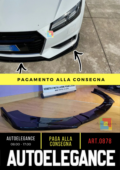 0878 🔥SPLITTER SOTTO PARAURTI ANTERIORE AUDI TT 8J ABS SPORTIVO SPOILER RSTT🔥