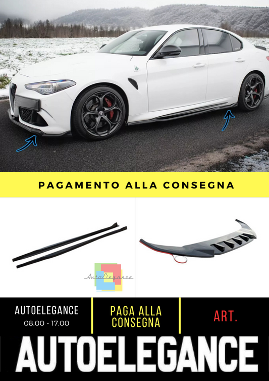 🔥Minigonne Laterali Diffusori Adatto Per Alfa Romeo Giulia Quadrifoglio🔥