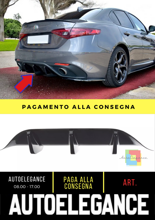 🔥DIFFUSORE POSTERIORE ADATTO PER SOLO ALFA ROMEO GIULIA VELOCE🔥