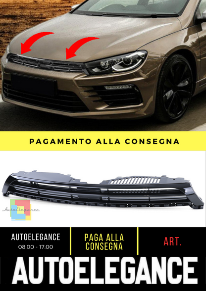 🌟Calandra Nero Lucido per VW Scirocco 2.0 R 09-14 Pre-Facelift🌟