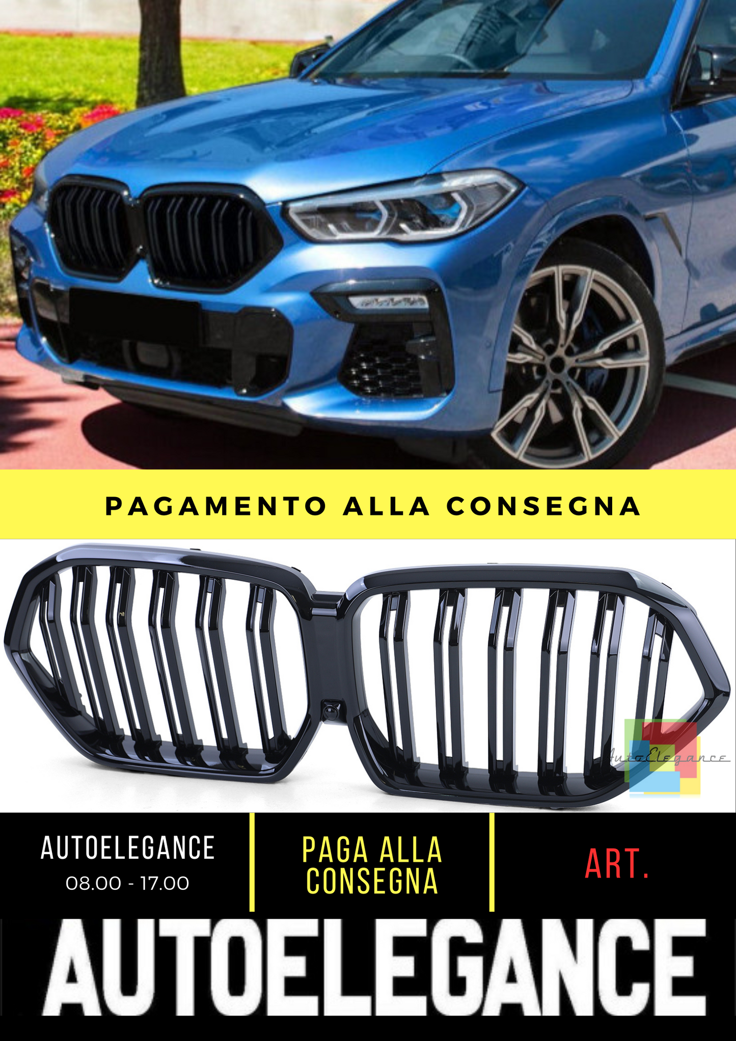 🌟Sport Grille Double Bar Performance Gloss suitable for BMW X6 G06 19🌟