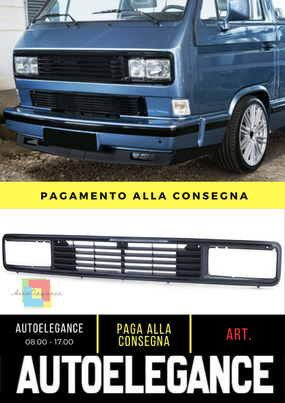 🌟Wideband Rectangular Headlight Emblemless Grille For VW BusT3 79-92🌟